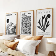Black and White Minimalist 3 Piece Wall Art