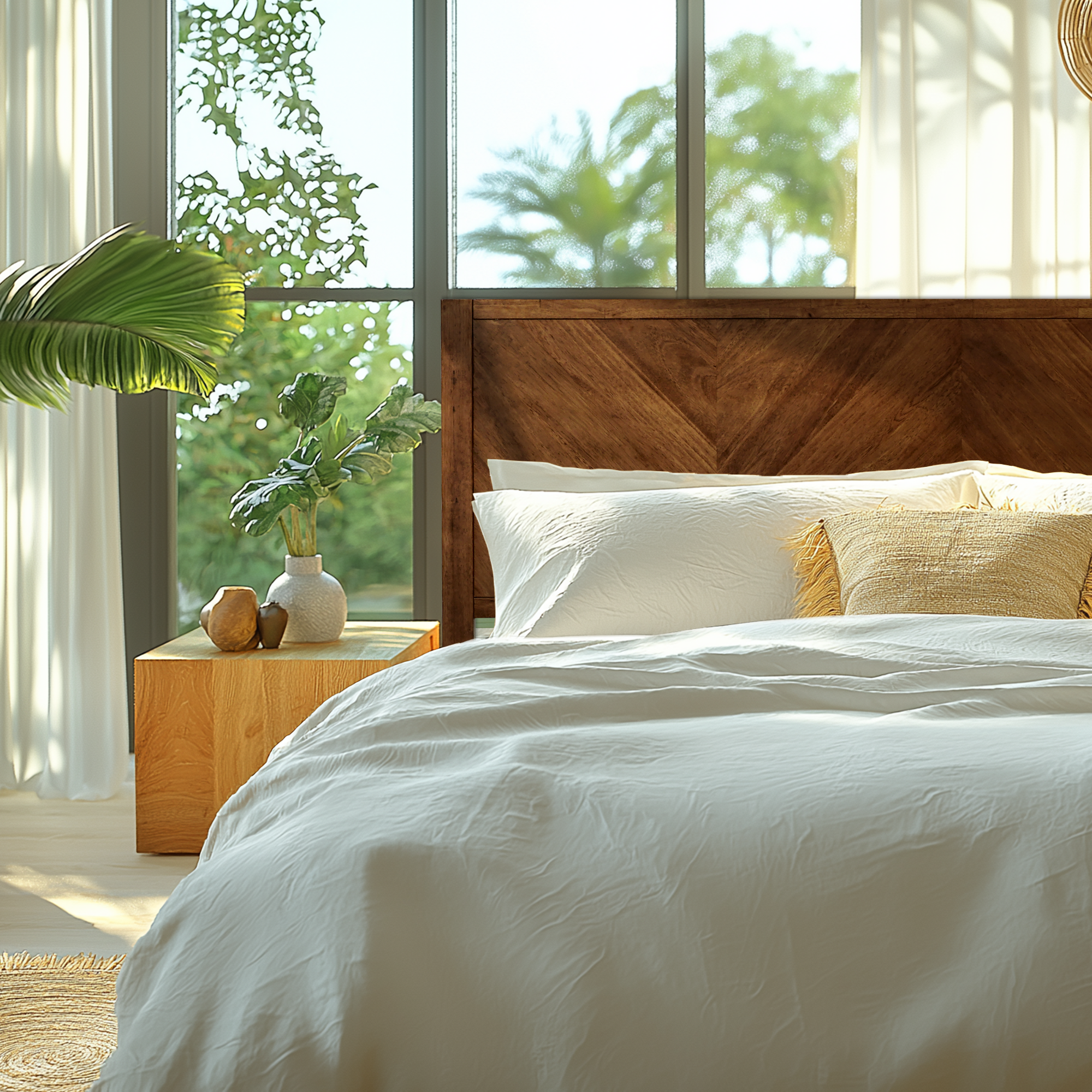 Alander Solid Wood Bed Frame