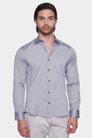 Premium Cotton Dress Shirt (Sterling Silver)
