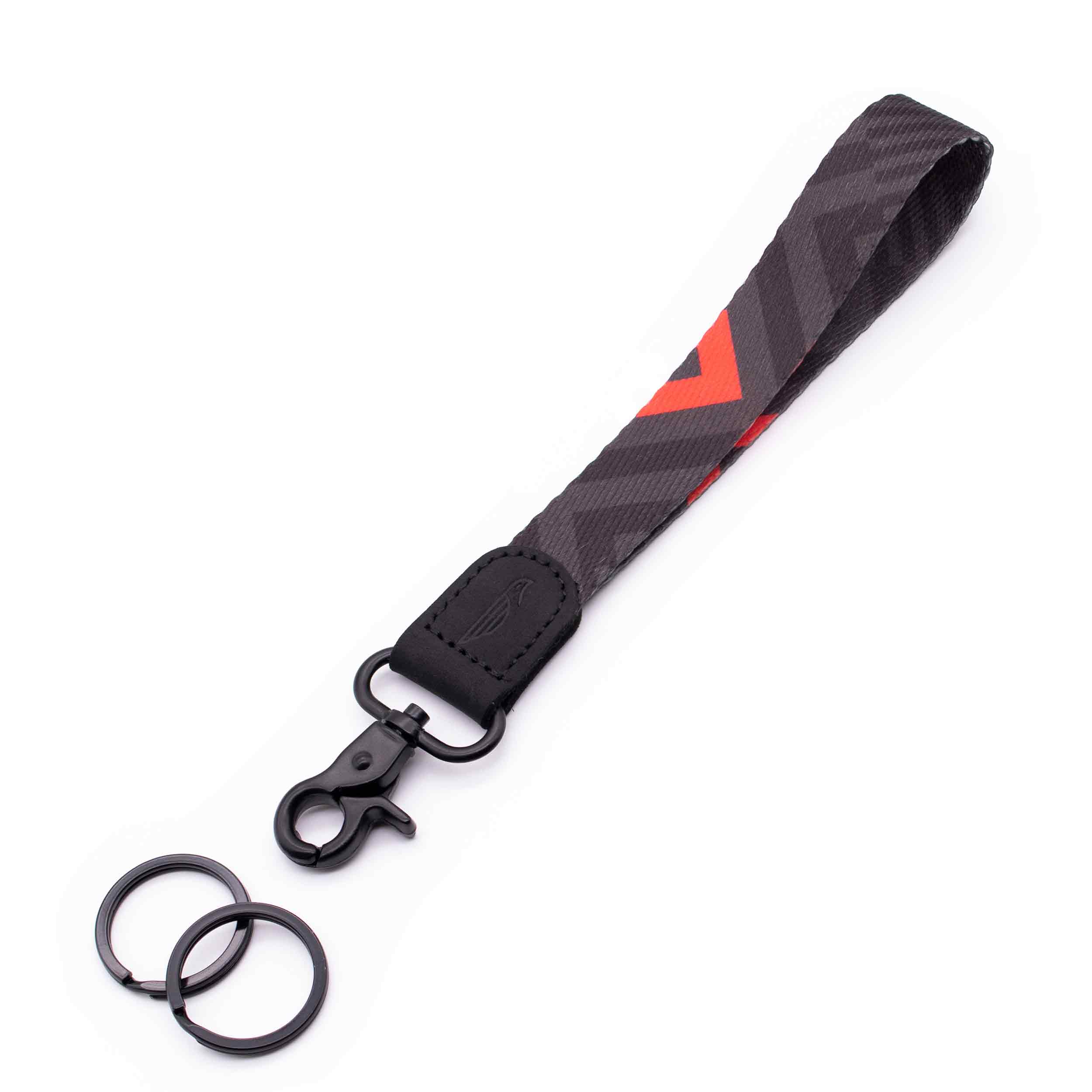 Chevron Wristlet Keychain for Badge, Wallet, and Phone