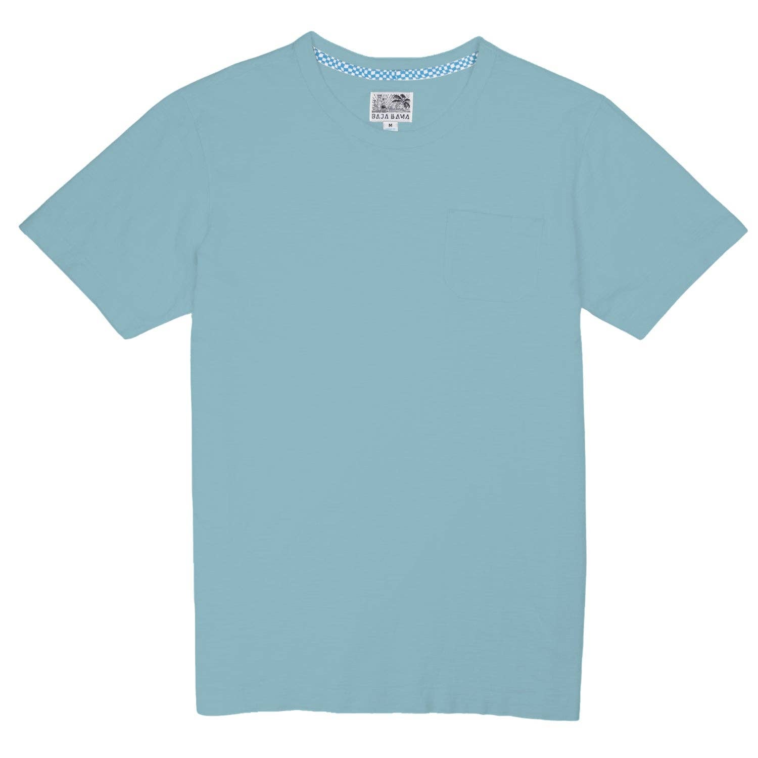 SOLID PORCELAIN BLUE - PIMA SLUB TEE