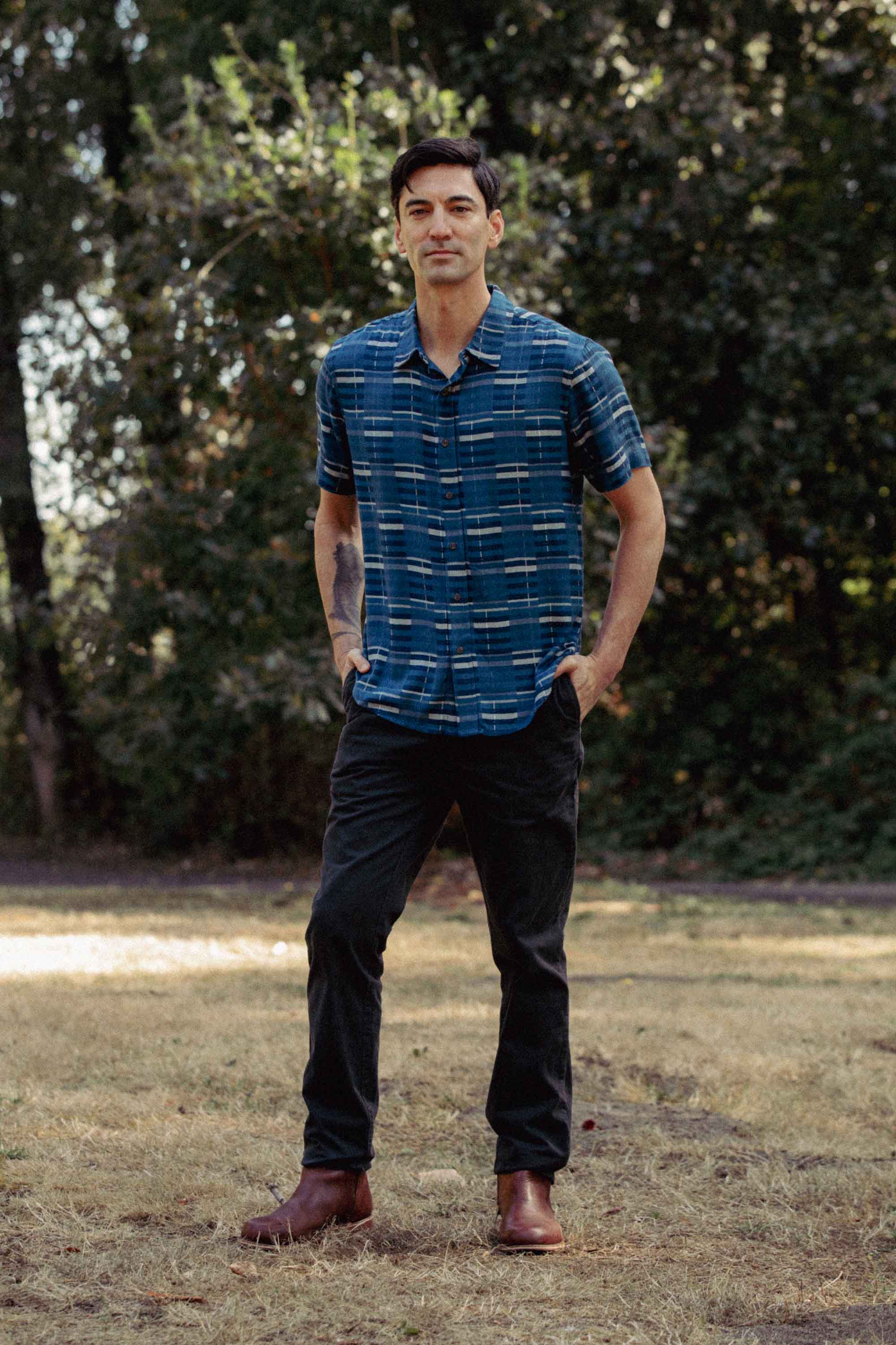 Emerson Slim Shirt / Stormcrest Stripe
