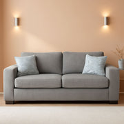 Queen Sofa Sleeper Light Gray Chenille Upholstered
