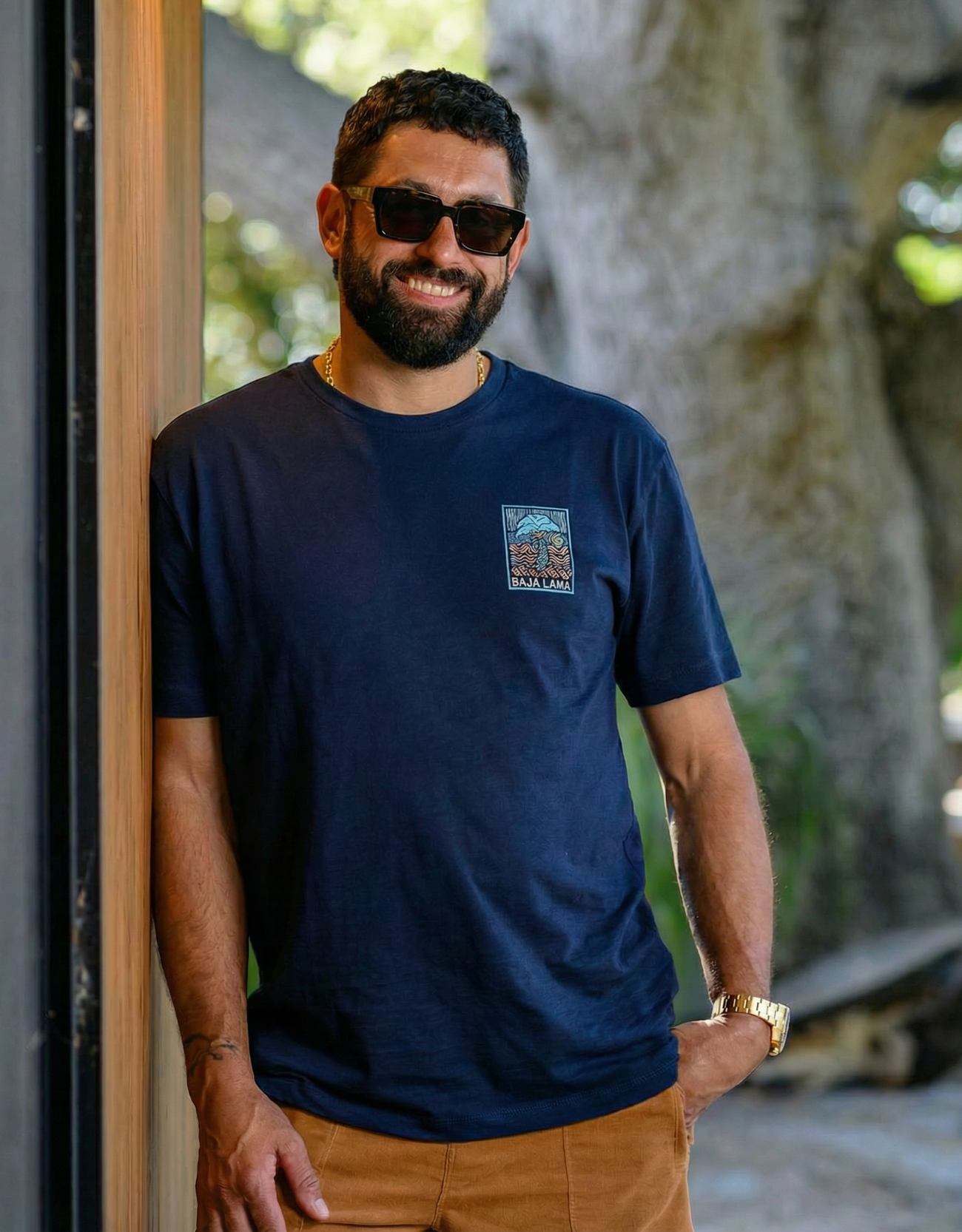 ELECTRIC PALM - NAVY PRIMO GRAPHIC TEE