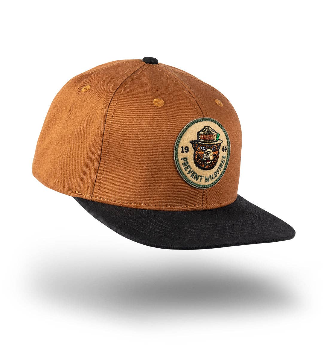 Smokey Bear Ranger Flat Bill Hat - Bark