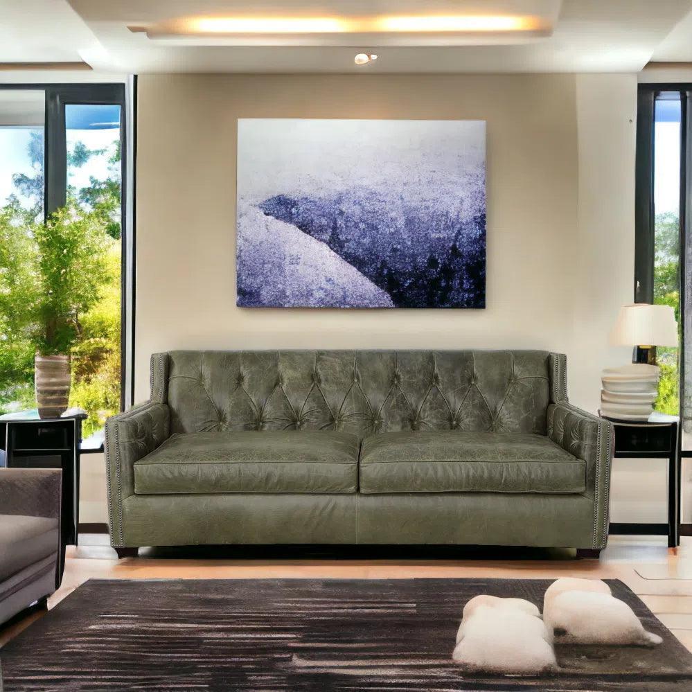 Leather Sofa - 90 Henry  Grain Leather Couch