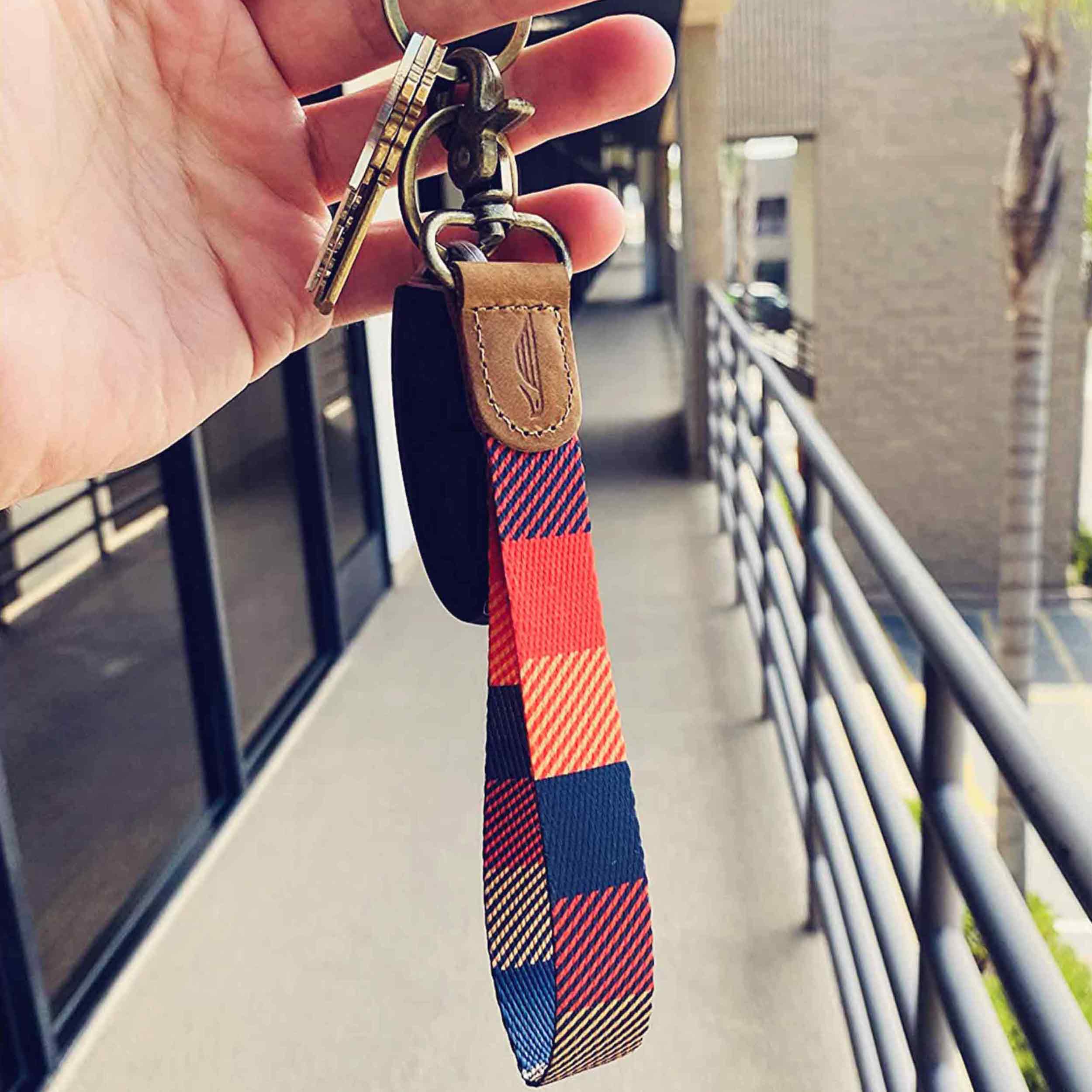 Autumn Wristlet Keychain for Badge, Wallet, and Phone