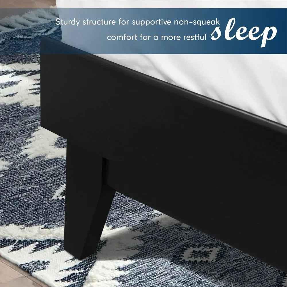 [Buy 1 Get 1] Aurora Solid Wood Bed Frame & Nightstand