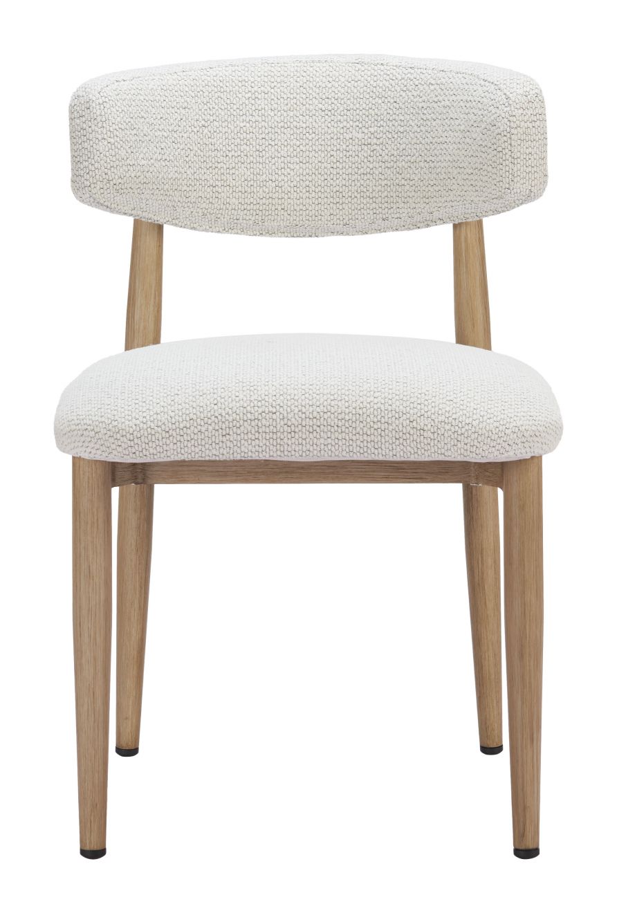 Bege Olefin Fabric Outdoor Dining Chair