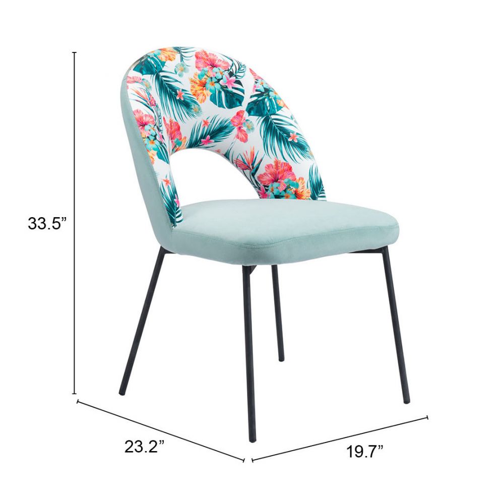 Bethpage Printed Fabric Dining Chair 2PC