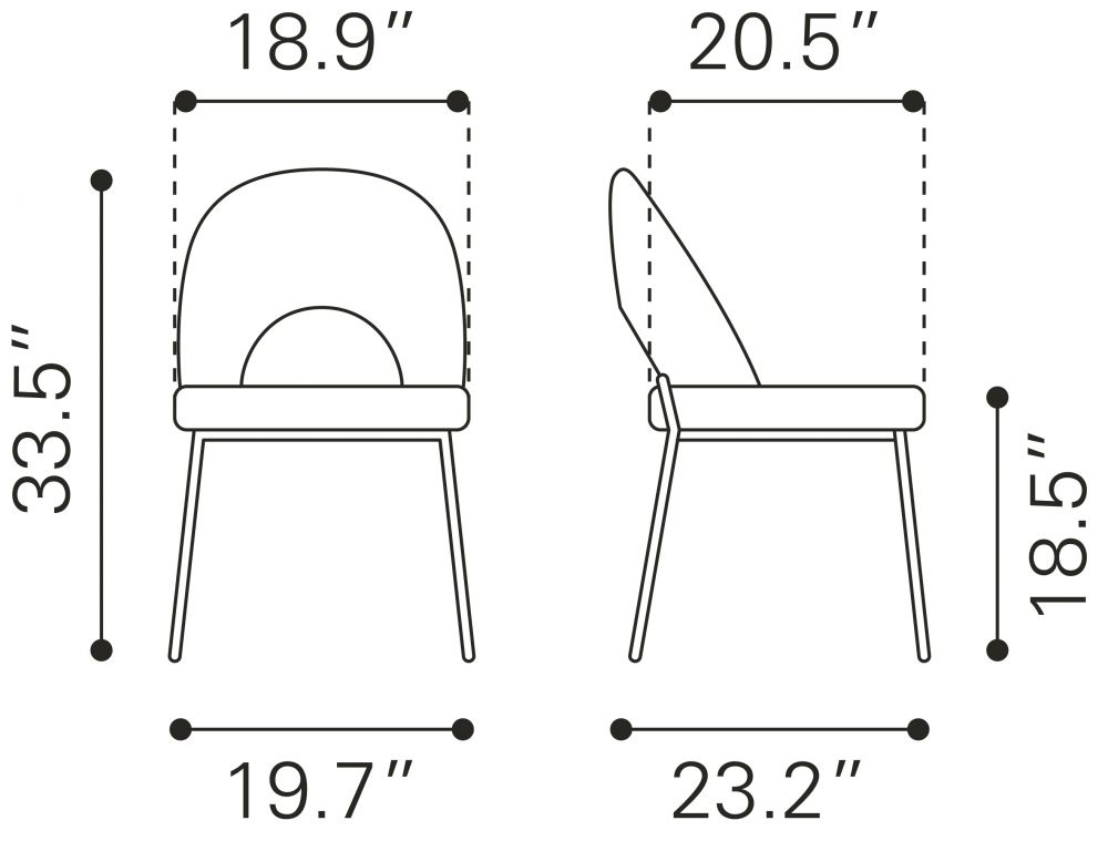 Bethpage Printed Fabric Dining Chair 2PC