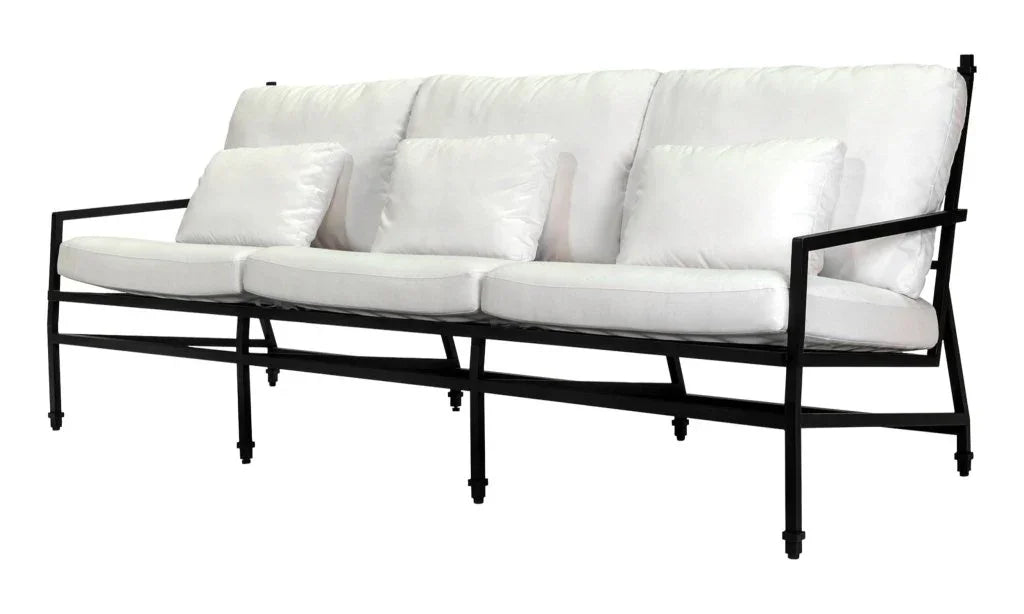 Eterna Black Sand Matte Comfort Patio 3-Seat Sofa
