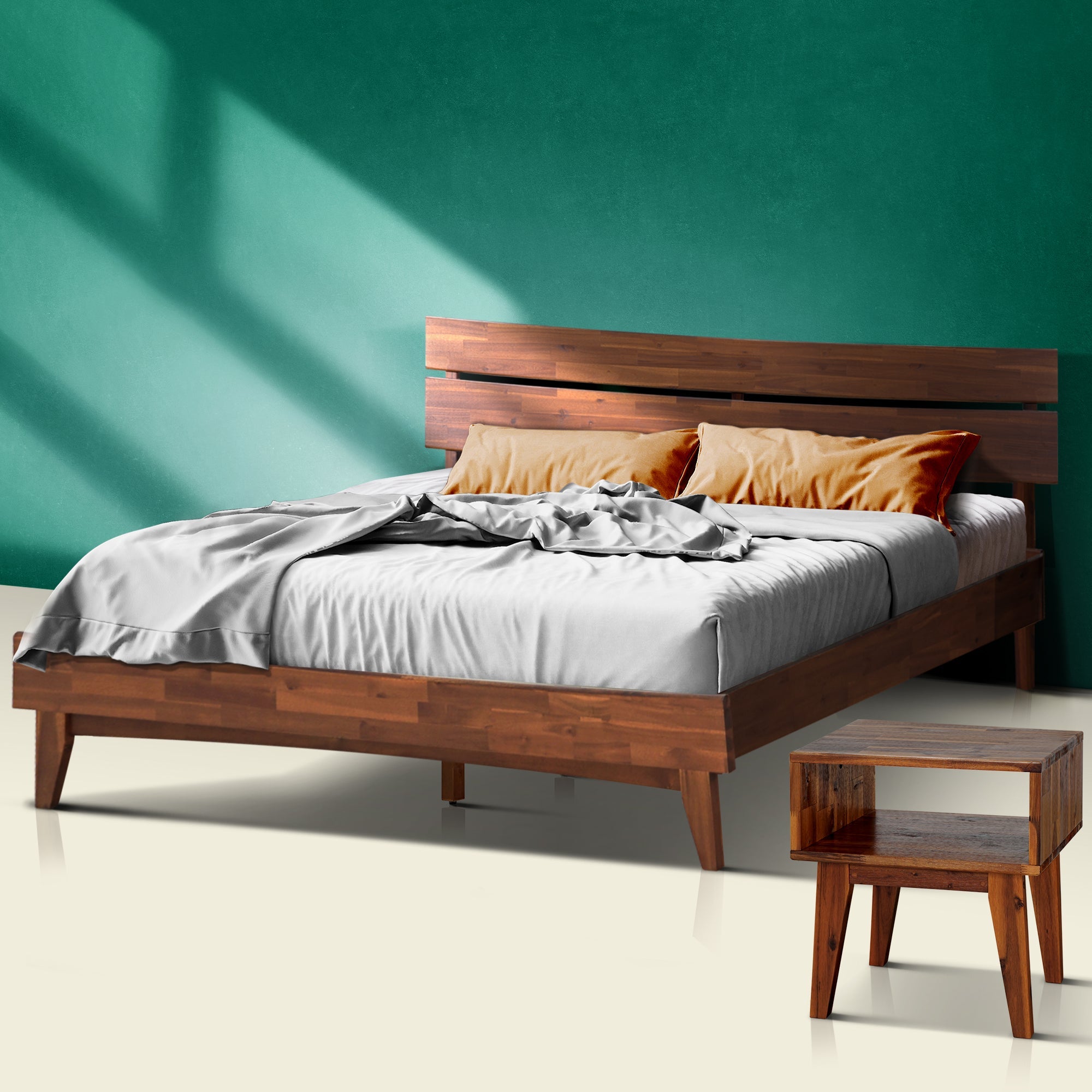 Aurora Solid Wood Bed Frame
