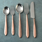 Crimson Hammered Flatware, 5- Pc. Place Setting