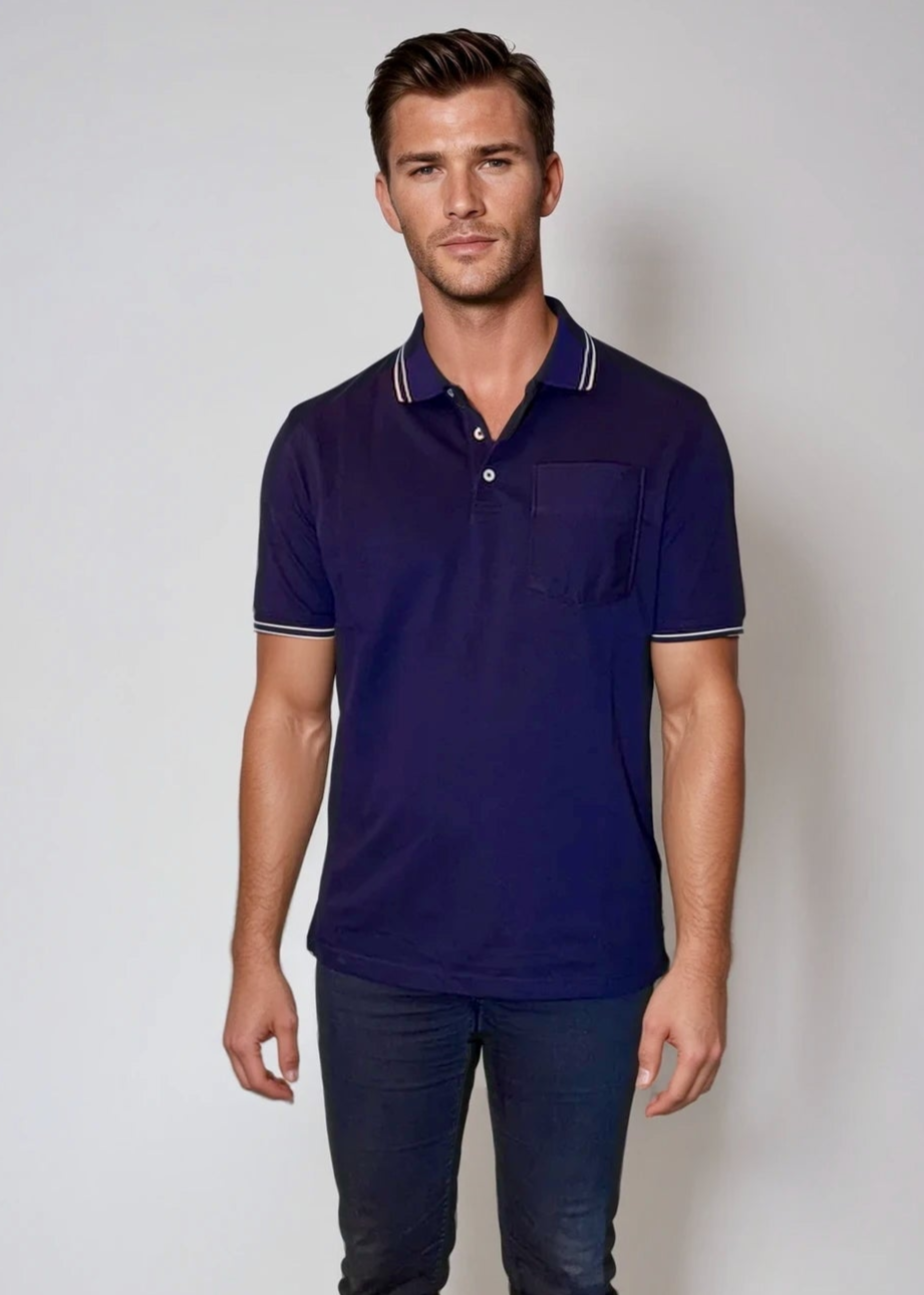 Pocket Polo Shirt - Navy