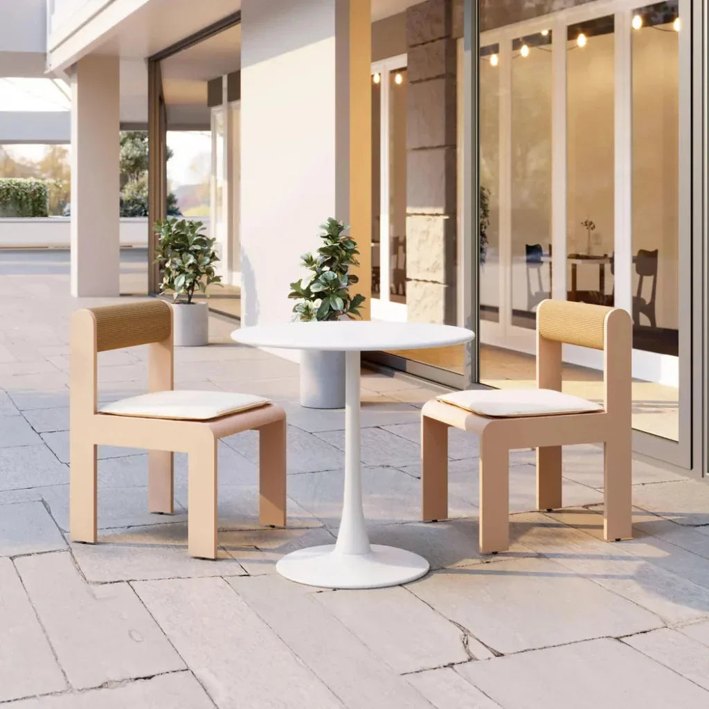 Island Aluminum Brown Dining Chair 2PC