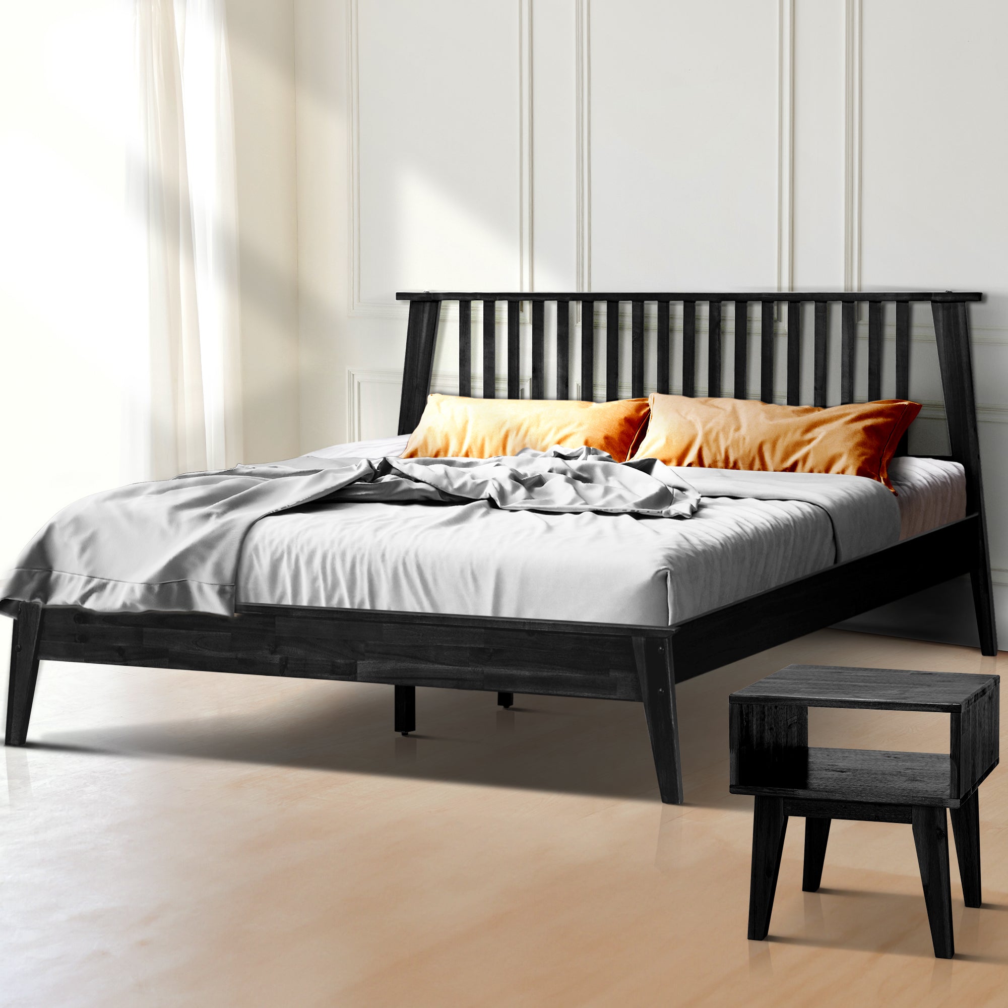 Kaylin Solid Wood Bed Frame