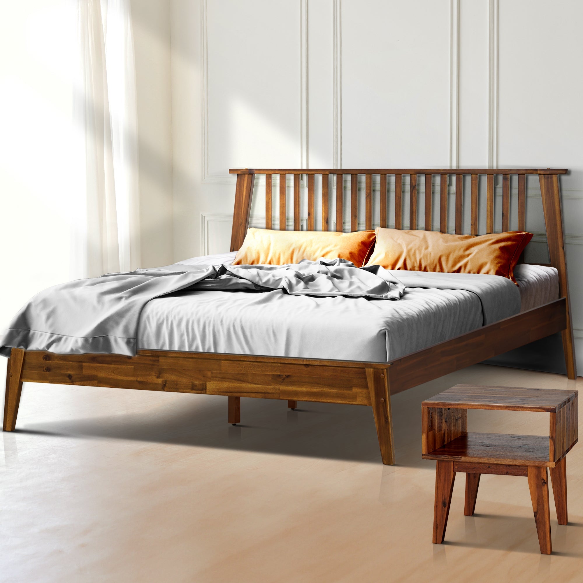 Kaylin Solid Wood Bed Frame