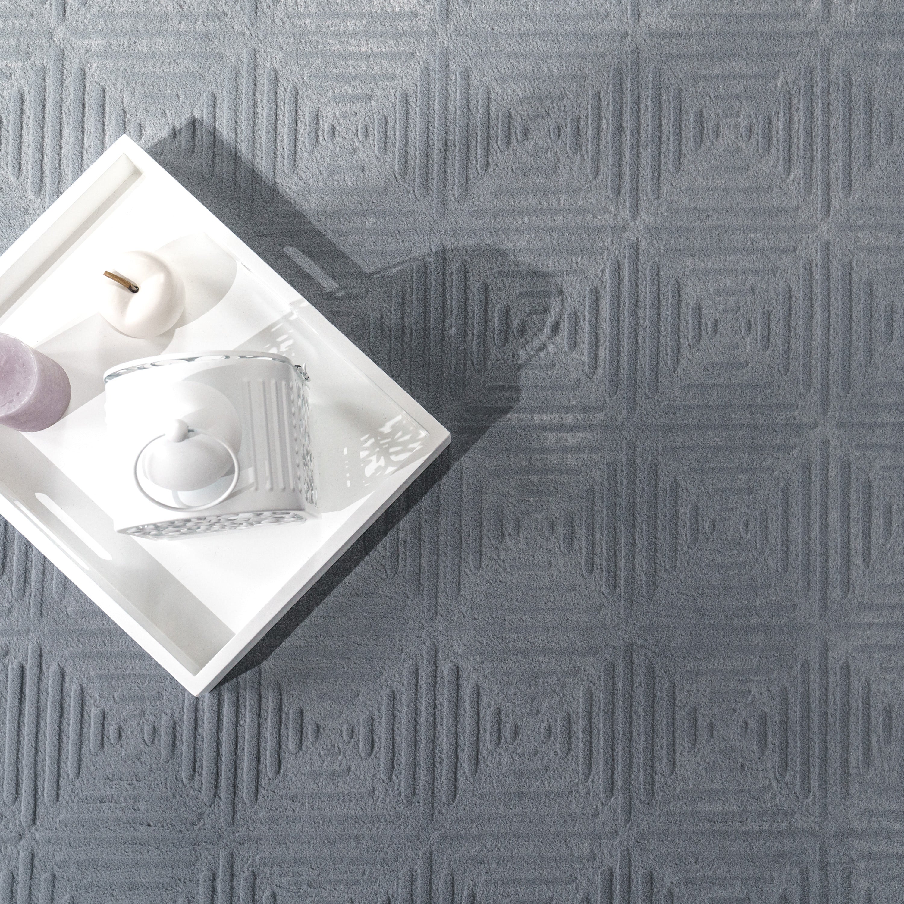 Soft Washable Area Rug Aspen with High-Low Pattern
