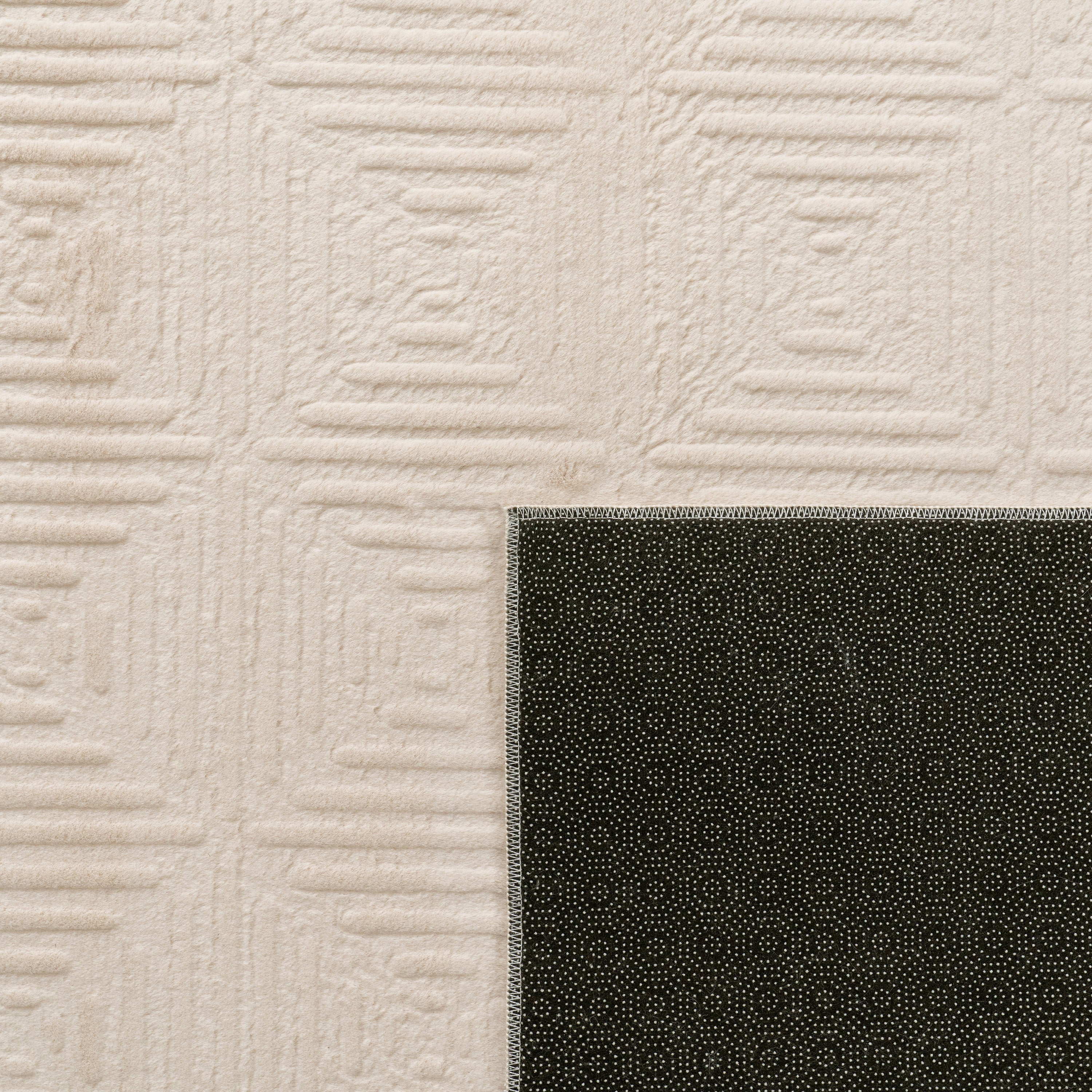 Soft Washable Area Rug Aspen with High-Low Pattern