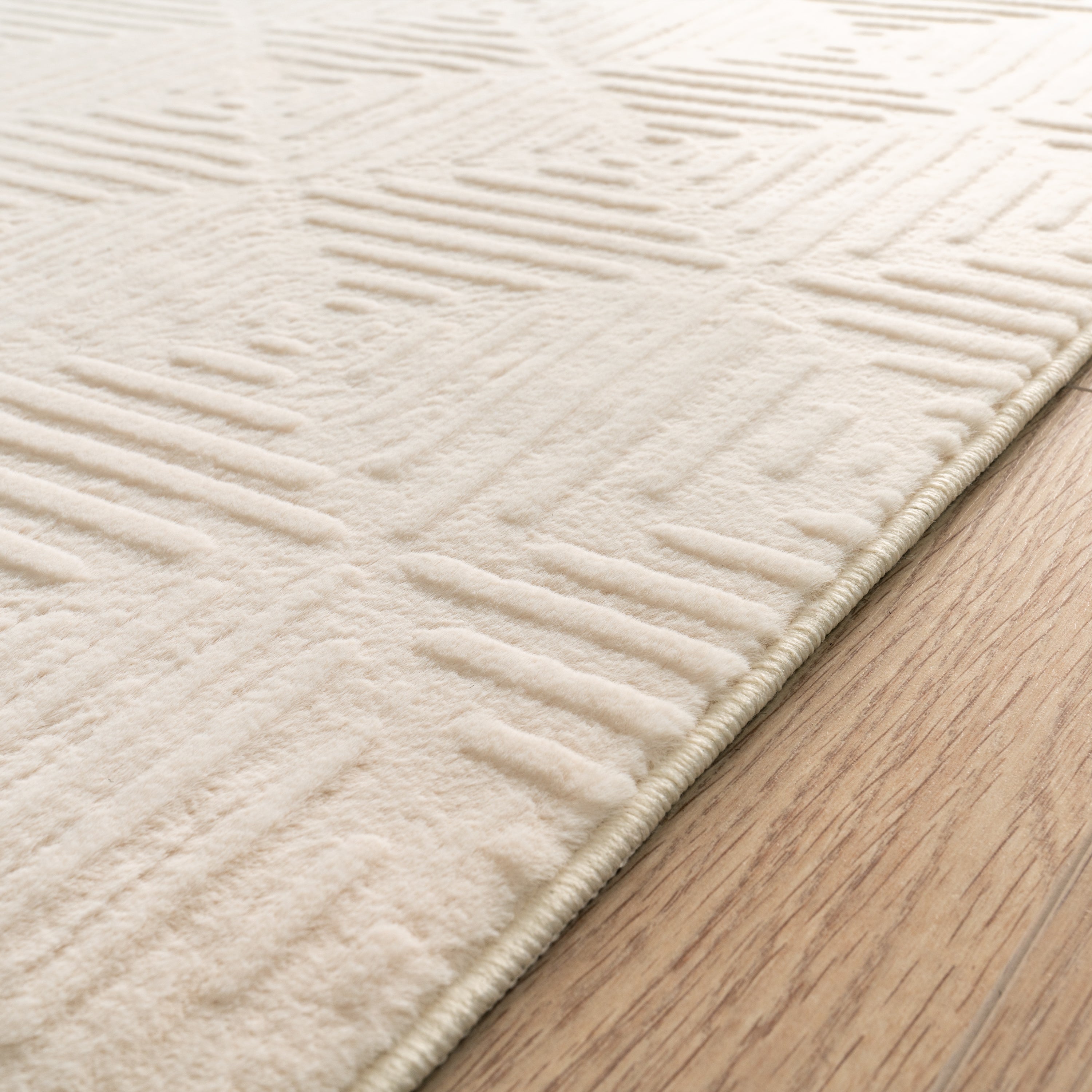 Soft Washable Area Rug Aspen with High-Low Pattern