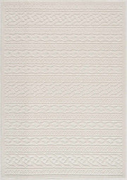 Fadey White 3D Washable Rug