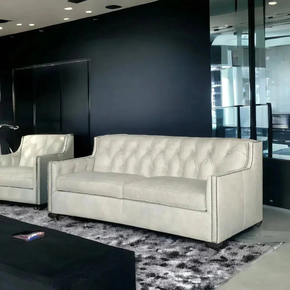 Leather Sofa - 90 Henry  Grain Leather Couch