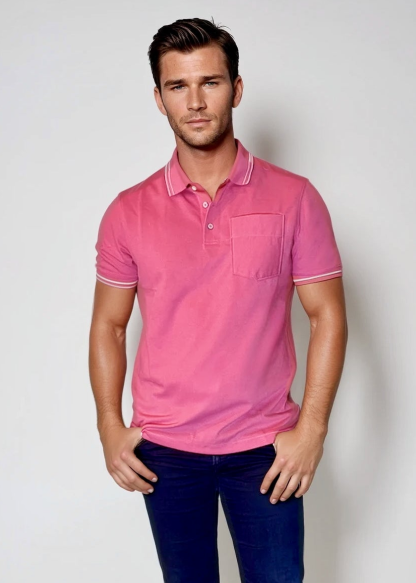 Pocket Polo Shirt - Pink