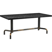 Neum Wood & Steel Black Rectangular Dining Table