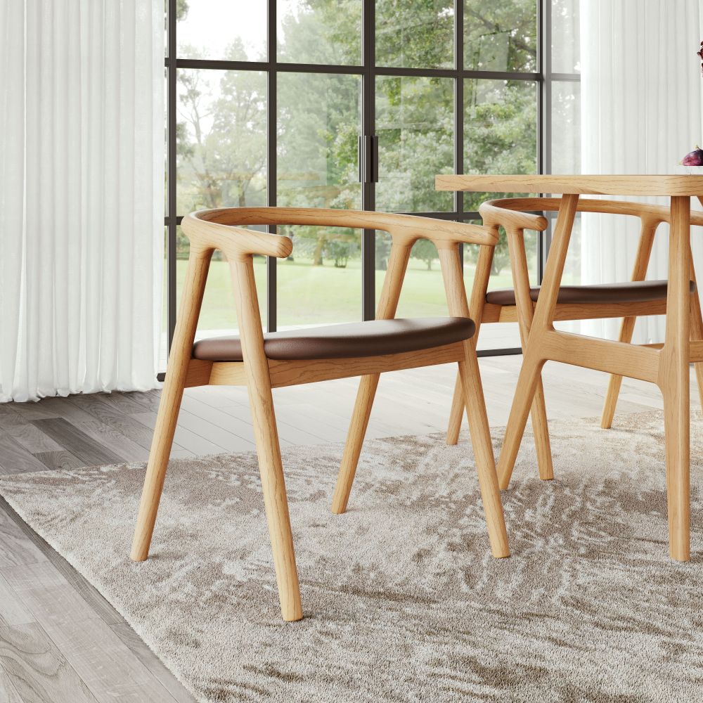 Peker Faux Leather Dining Chair 2PC