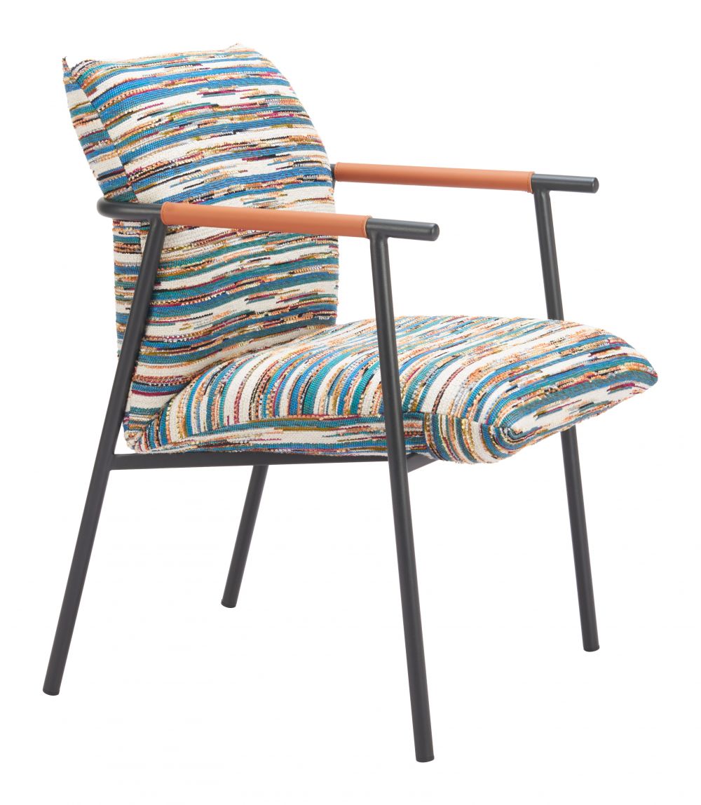 Reduga Multicolor Textured Fabric Dining Chair