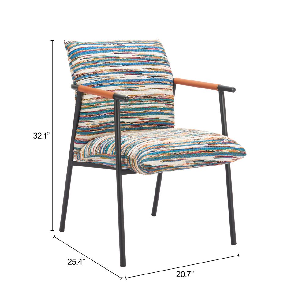 Reduga Multicolor Textured Fabric Dining Chair
