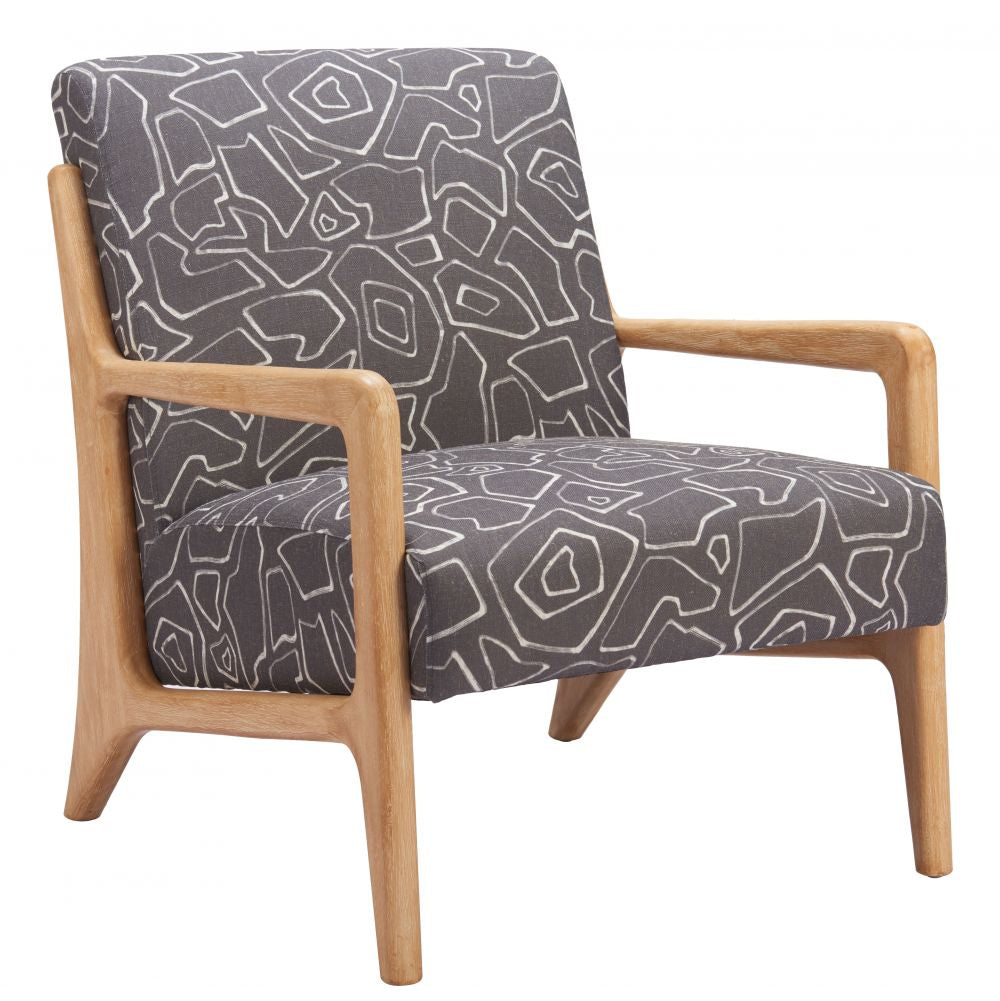 Runa Printed Fabric Accent Chair