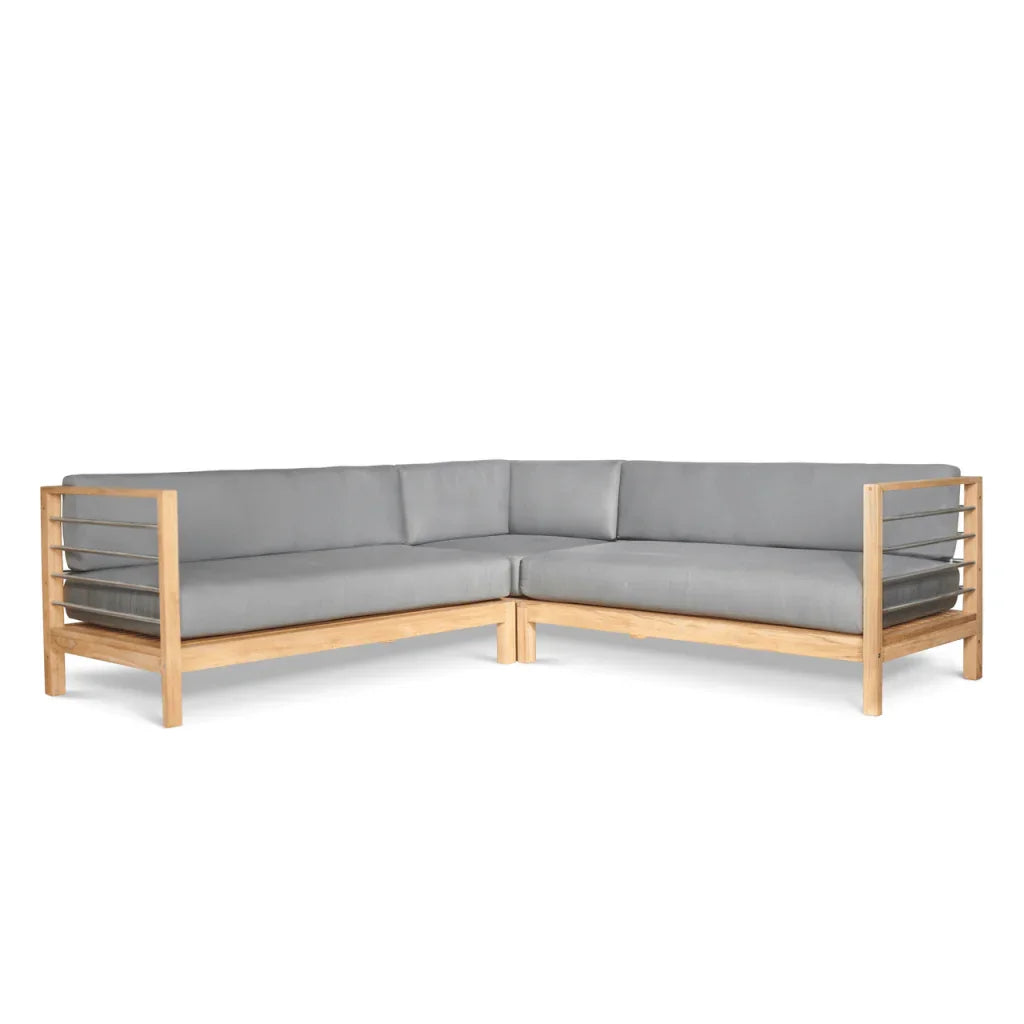 SoHo Patio Sectional Deep Sofa Set with Sunbrella 7PC