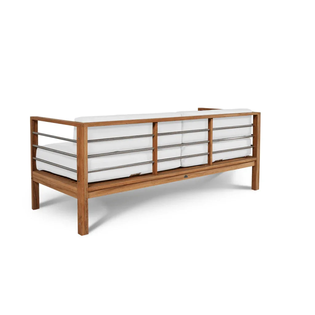 SoHo Three Person Patio Sofa with Sunbrella Cushions