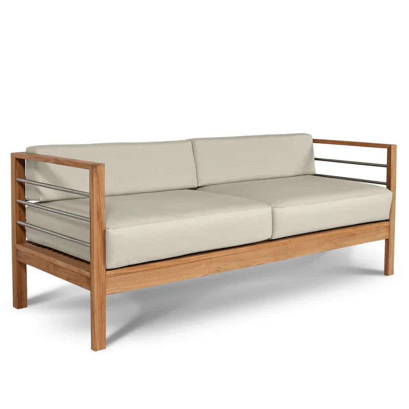 SoHo Three Person Patio Sofa with Sunbrella Cushions