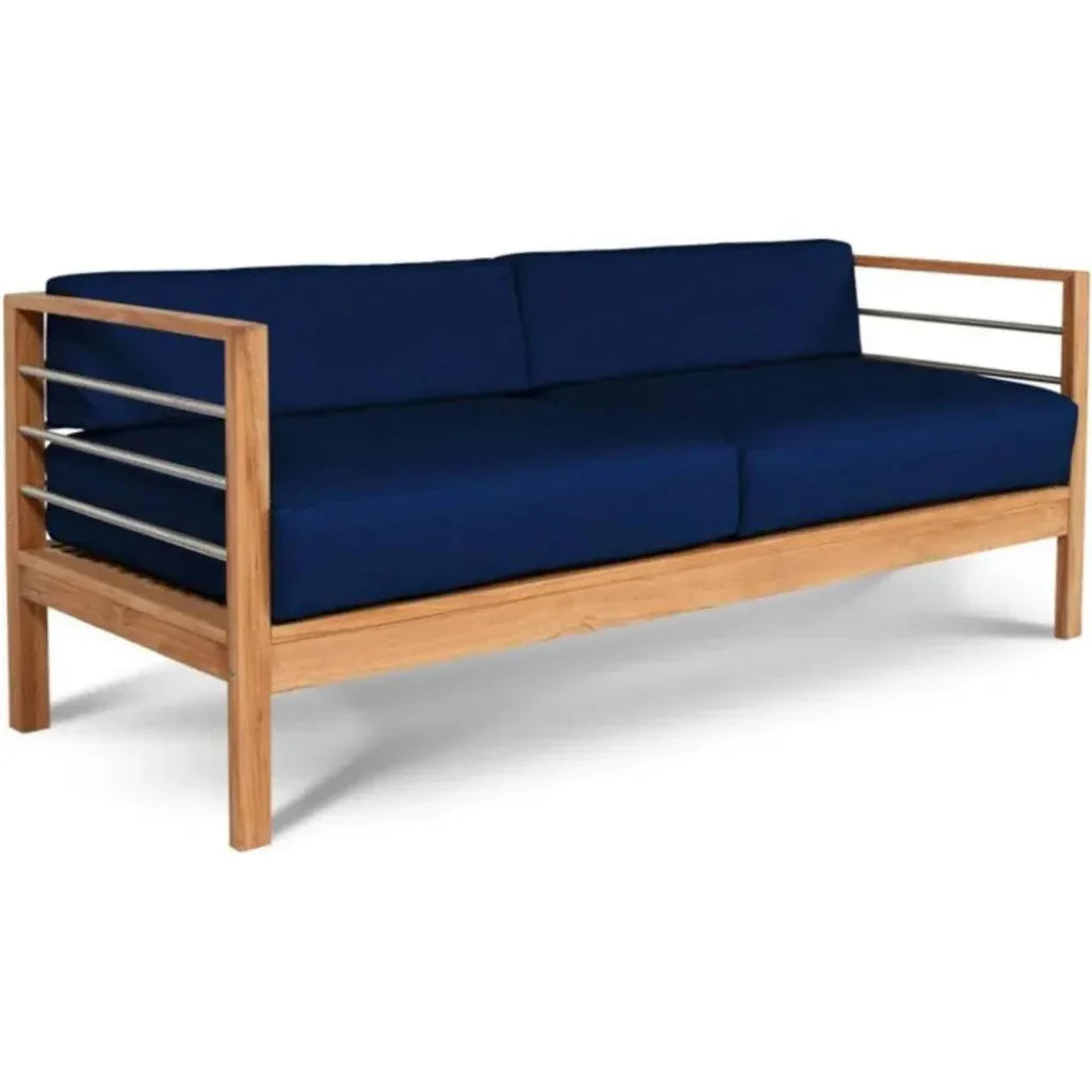 SoHo Three Person Patio Sofa with Sunbrella Cushions