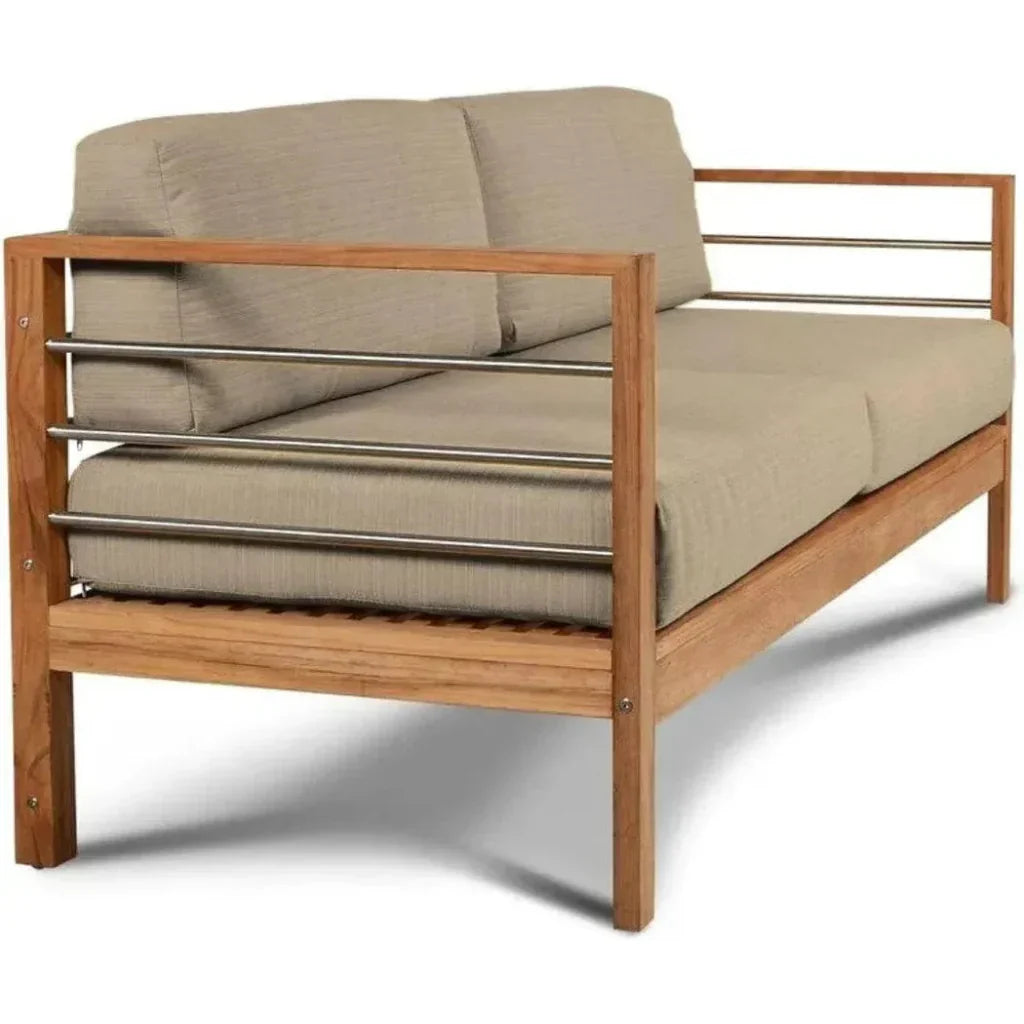 SoHo Three Person Patio Sofa with Sunbrella Cushions
