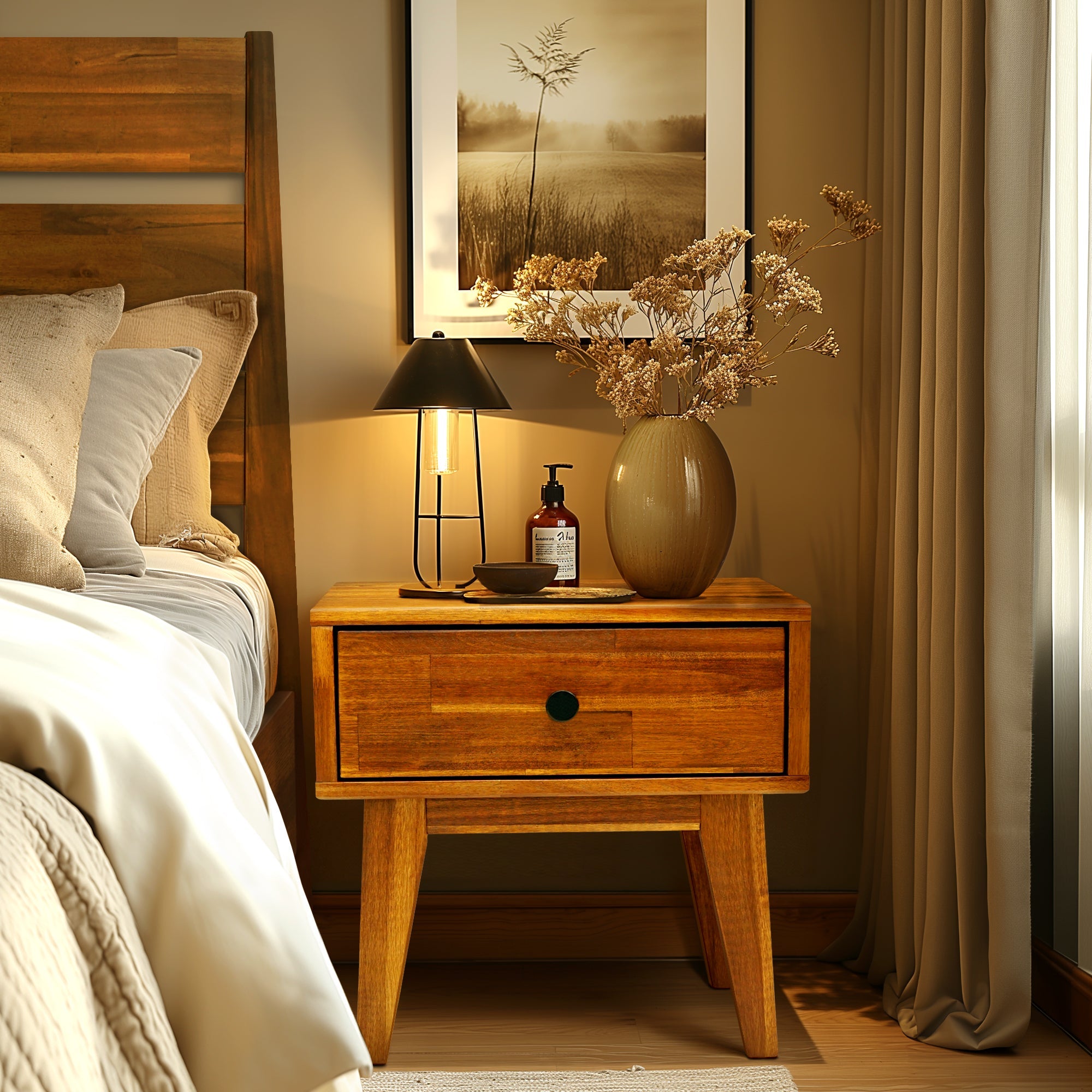 Sofia Solid Wood Nightstand