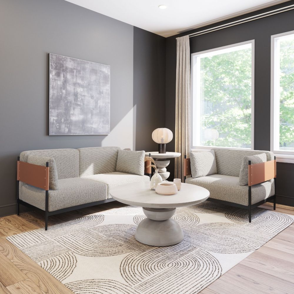 Stirbe Faux Leather Loveseat