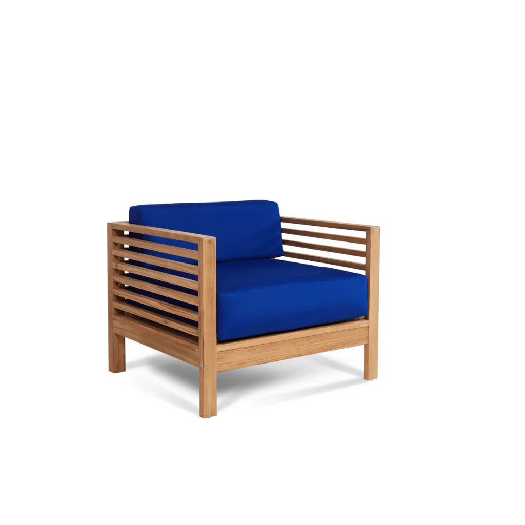 Summer Teak Patio Deep Sofa Set with Subrella Cushion 5PC