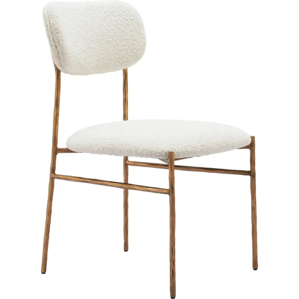 Sydhavnen Cream & Gold Armless Dining Chair
