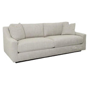 White Clay  Grain Leather Sofa - Made America