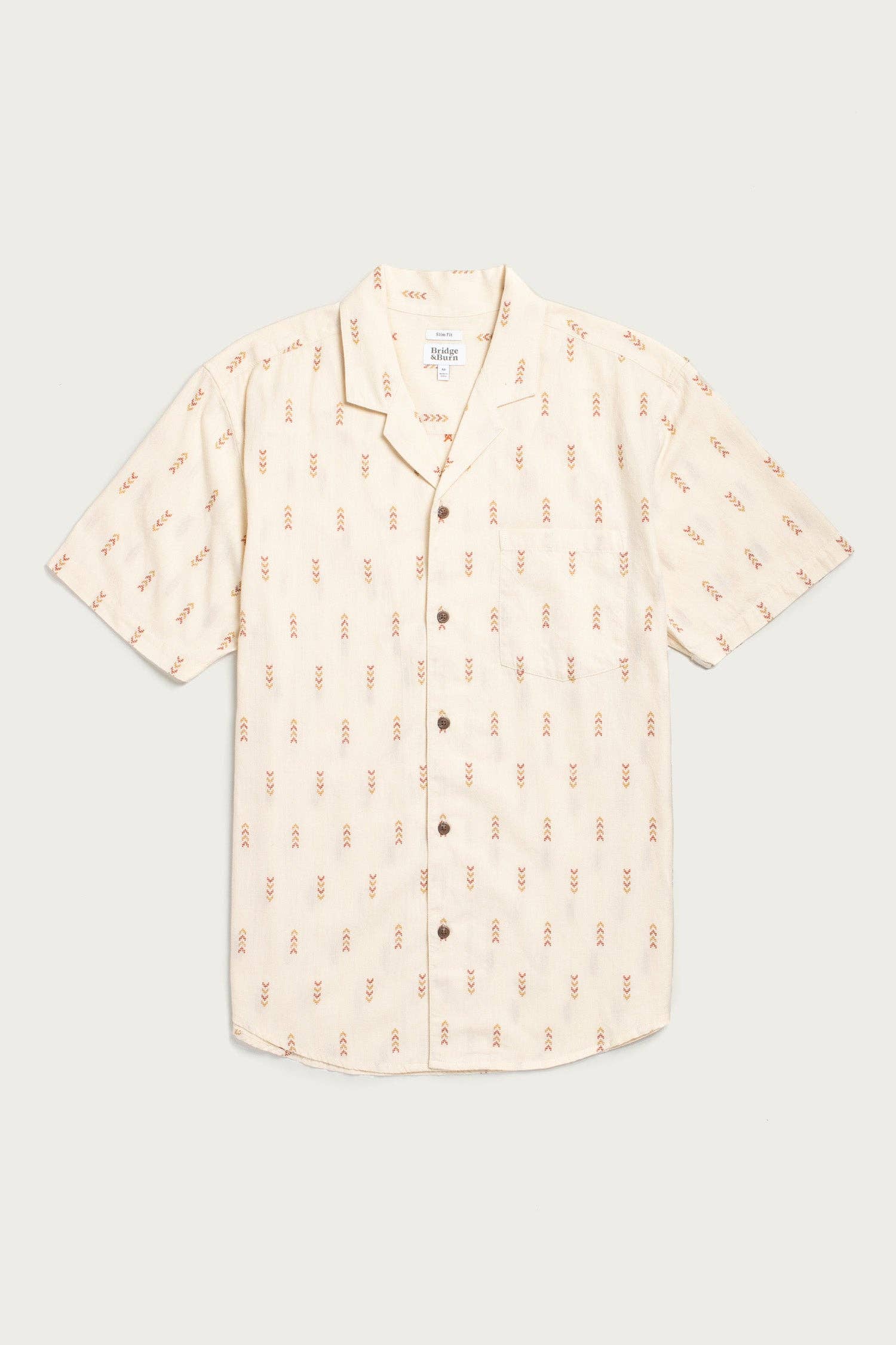 Collins Slim Shirt / Dune Chevron