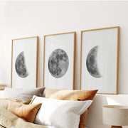 Lunar Phases 3 Piece Wall Art