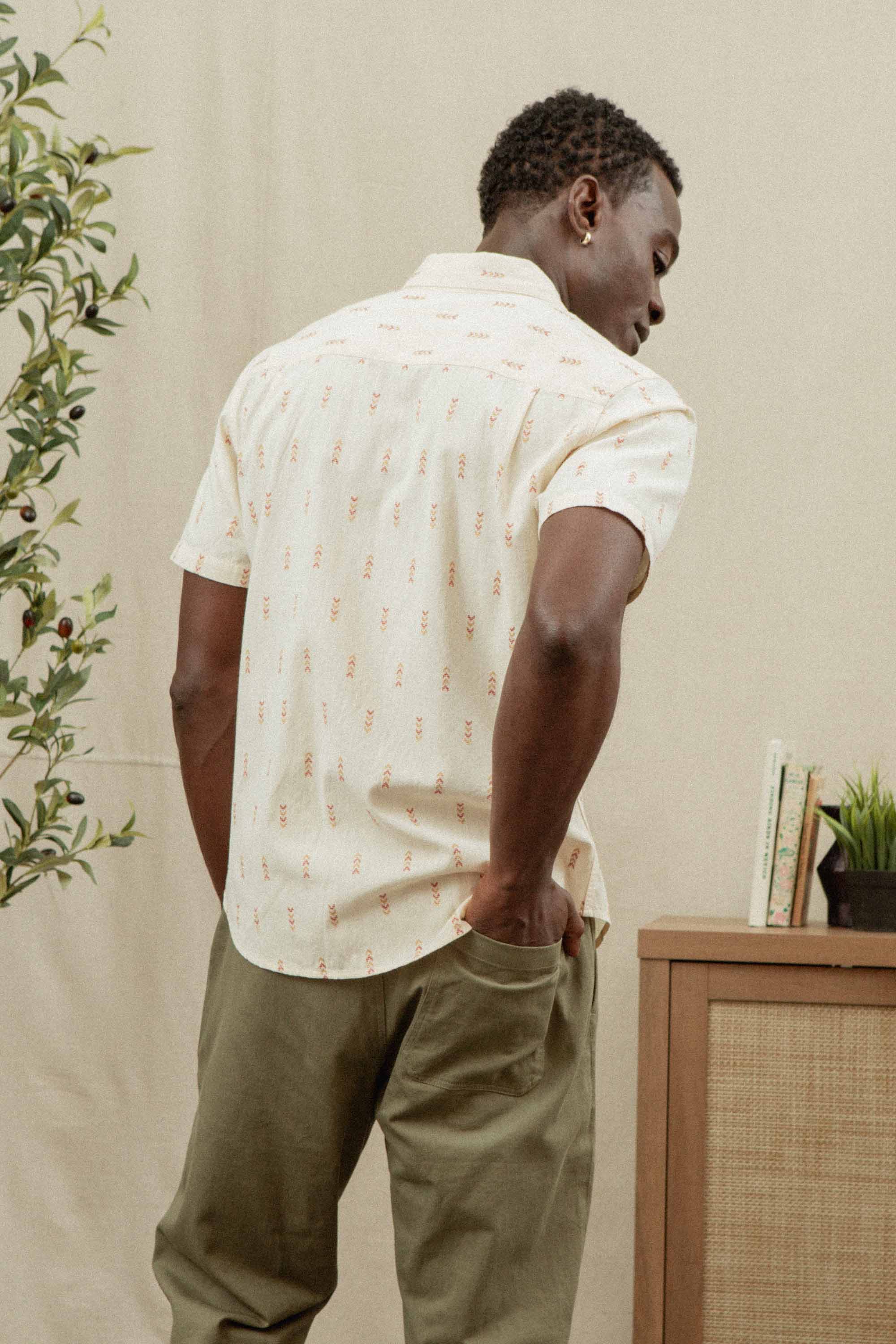 Collins Slim Shirt / Dune Chevron
