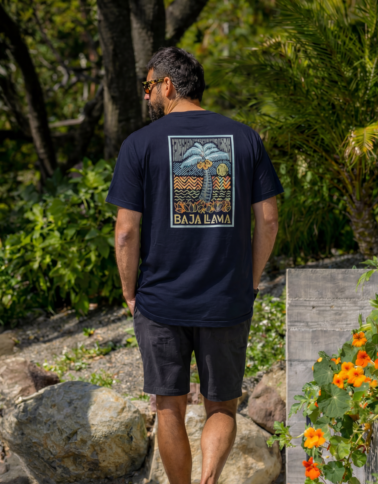 ELECTRIC PALM - NAVY PRIMO GRAPHIC TEE