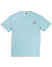 EL SATIVO CACTI - PORCELAIN BLUE PIMA SLUB POCKET TEE