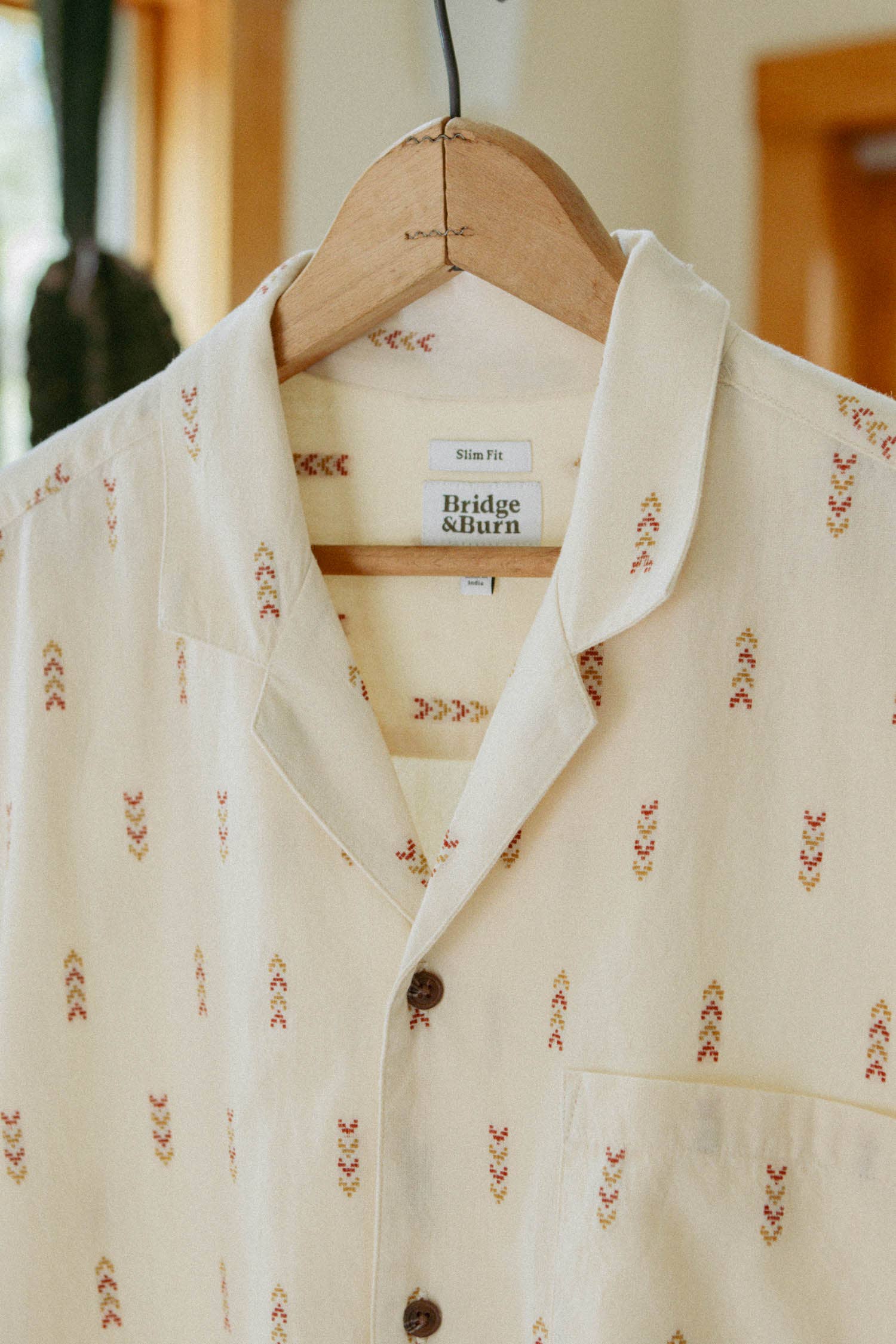 Collins Slim Shirt / Dune Chevron