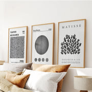 Kusama, Matisse & Bauhaus 3 Piece Wall Art